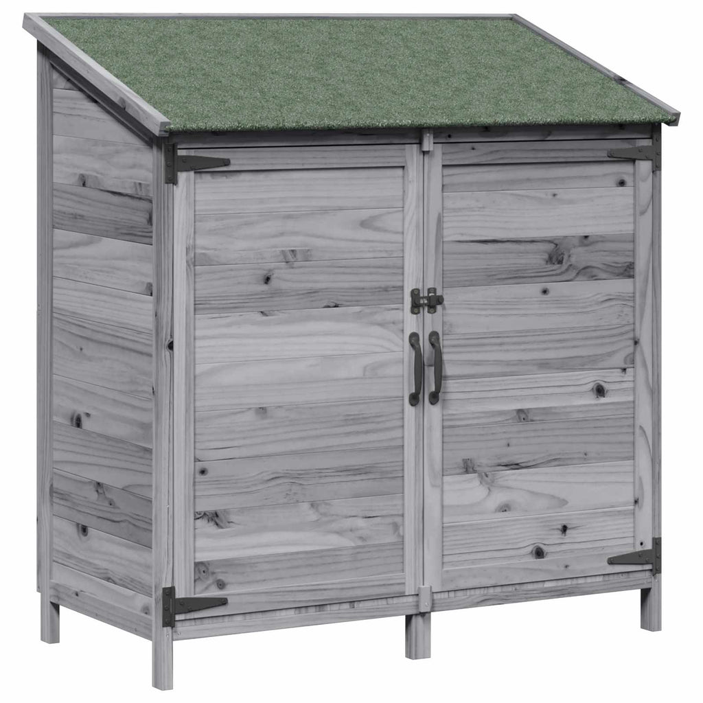 Gartenschuppen Grau 106,5 x 56 x 113,5 cm Massivholz aus Fichte