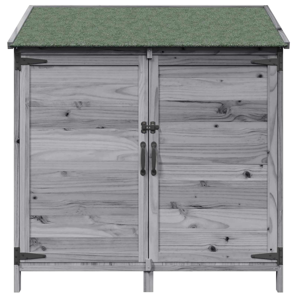 Gartenschuppen Grau 106,5 x 56 x 113,5 cm Massivholz aus Fichte