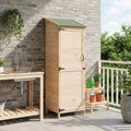 Gartenschuppen Natur 59,5 x 56 x 176,5 cm Massivholz aus Fichte