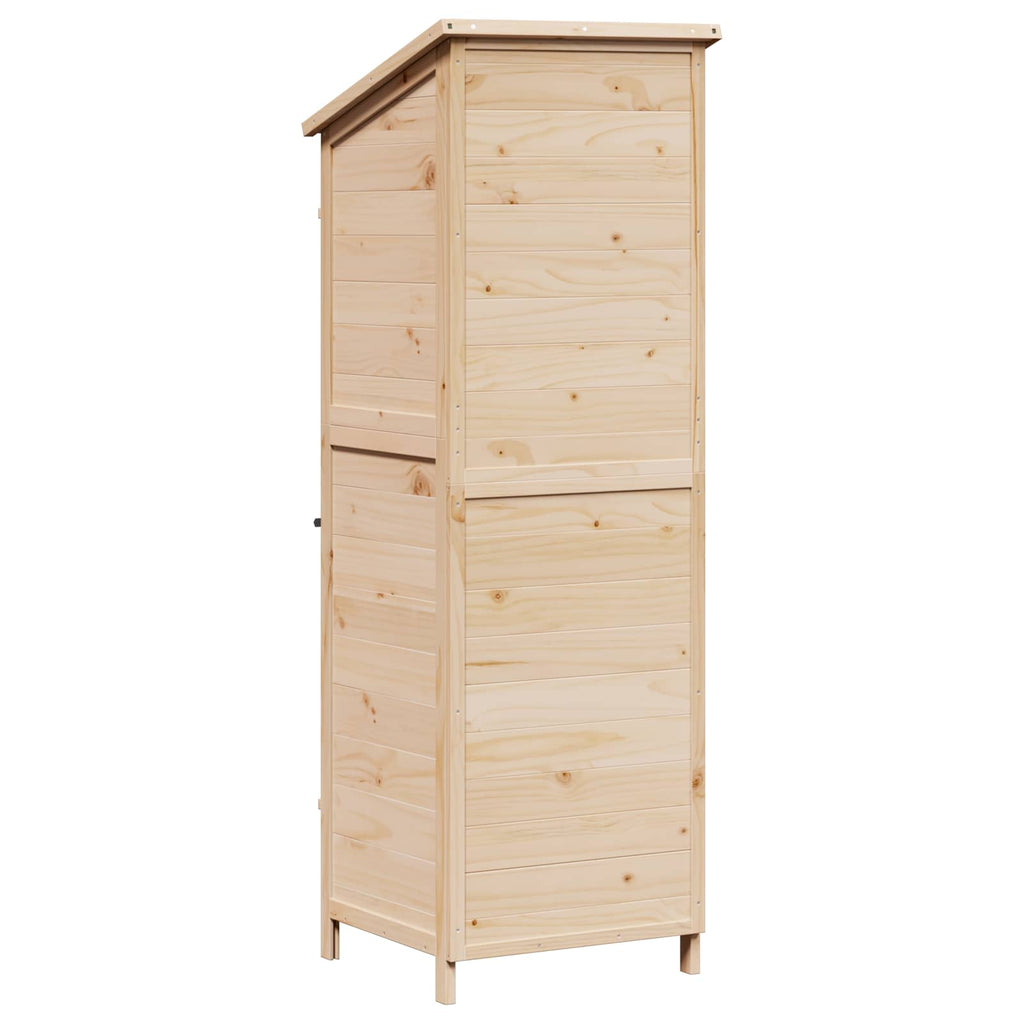 Gartenschuppen Natur 59,5 x 56 x 176,5 cm Massivholz aus Fichte