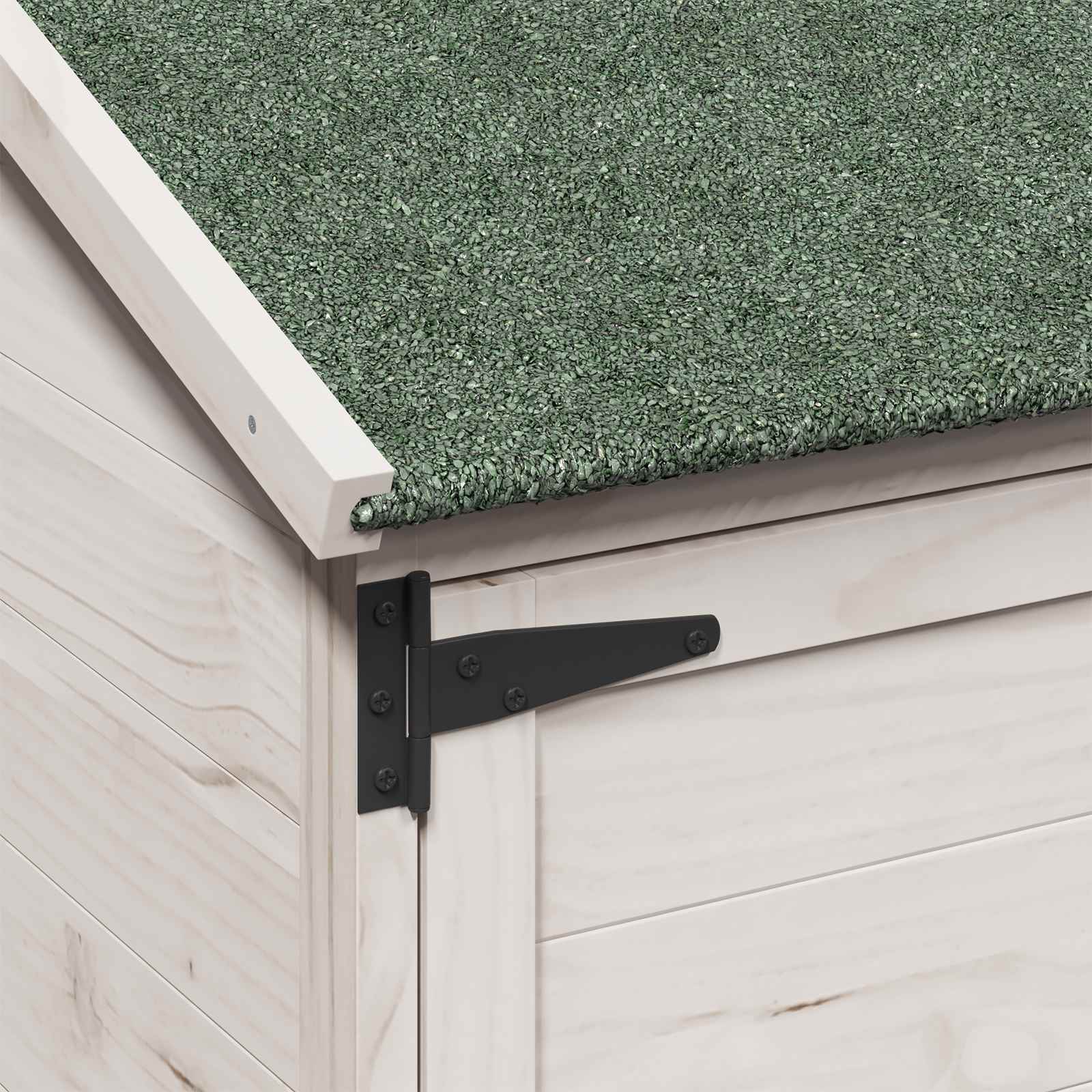 Gartenschuppen Weiß 59,5 x 56 x 176,5 cm Massivholz aus Fichte