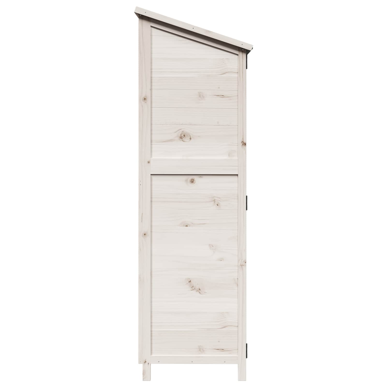 Gartenschuppen Weiß 59,5 x 56 x 176,5 cm Massivholz aus Fichte