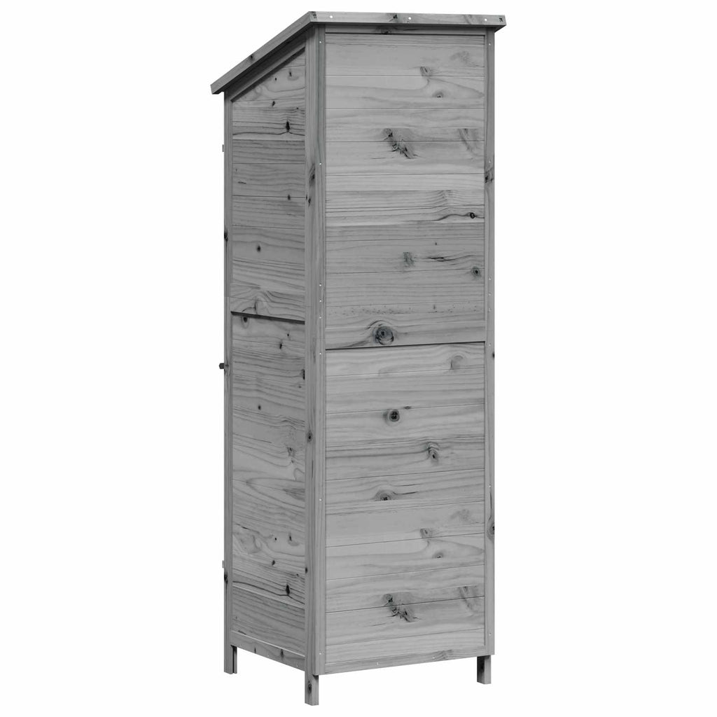 Gartenschuppen Grau 59,5 x 56 x 176,5 cm Massivholz aus Fichte