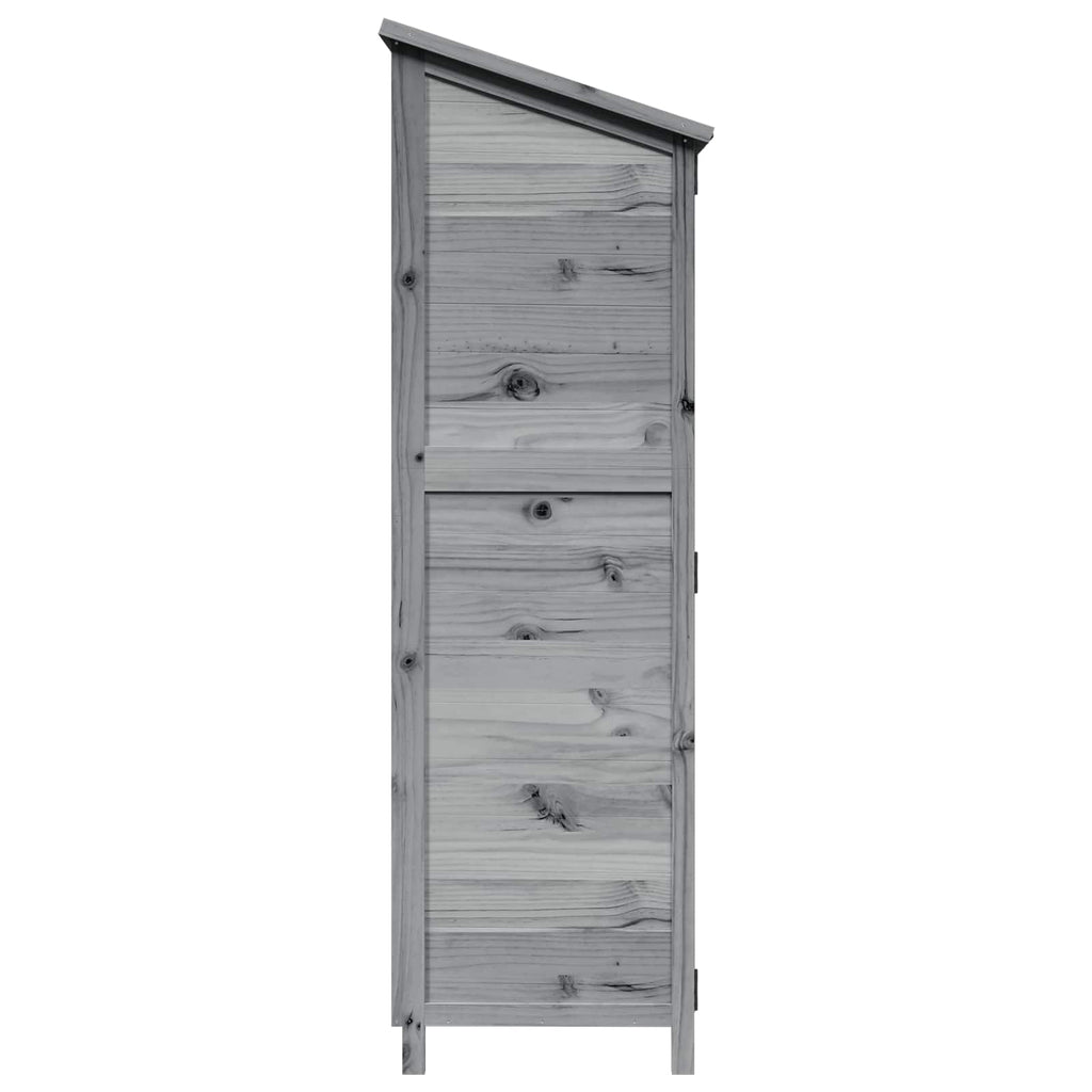 Gartenschuppen Grau 59,5 x 56 x 176,5 cm Massivholz aus Fichte