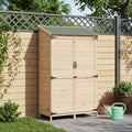 Gartenschuppen Natur 106,5 x 56 x 176 cm Massivholz aus Fichte