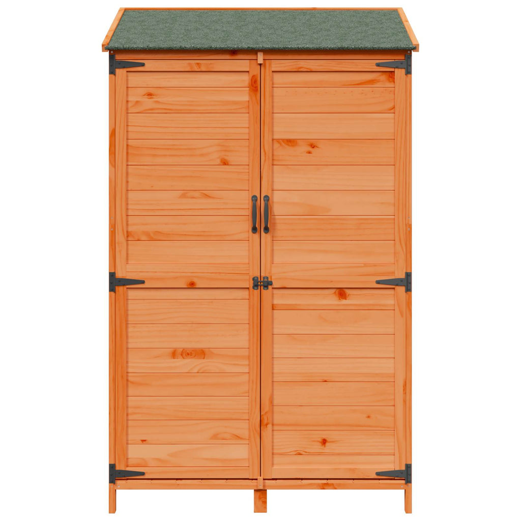 Gartenschuppen Braun 106,5 x 56 x 176 cm Massivholz aus Fichte