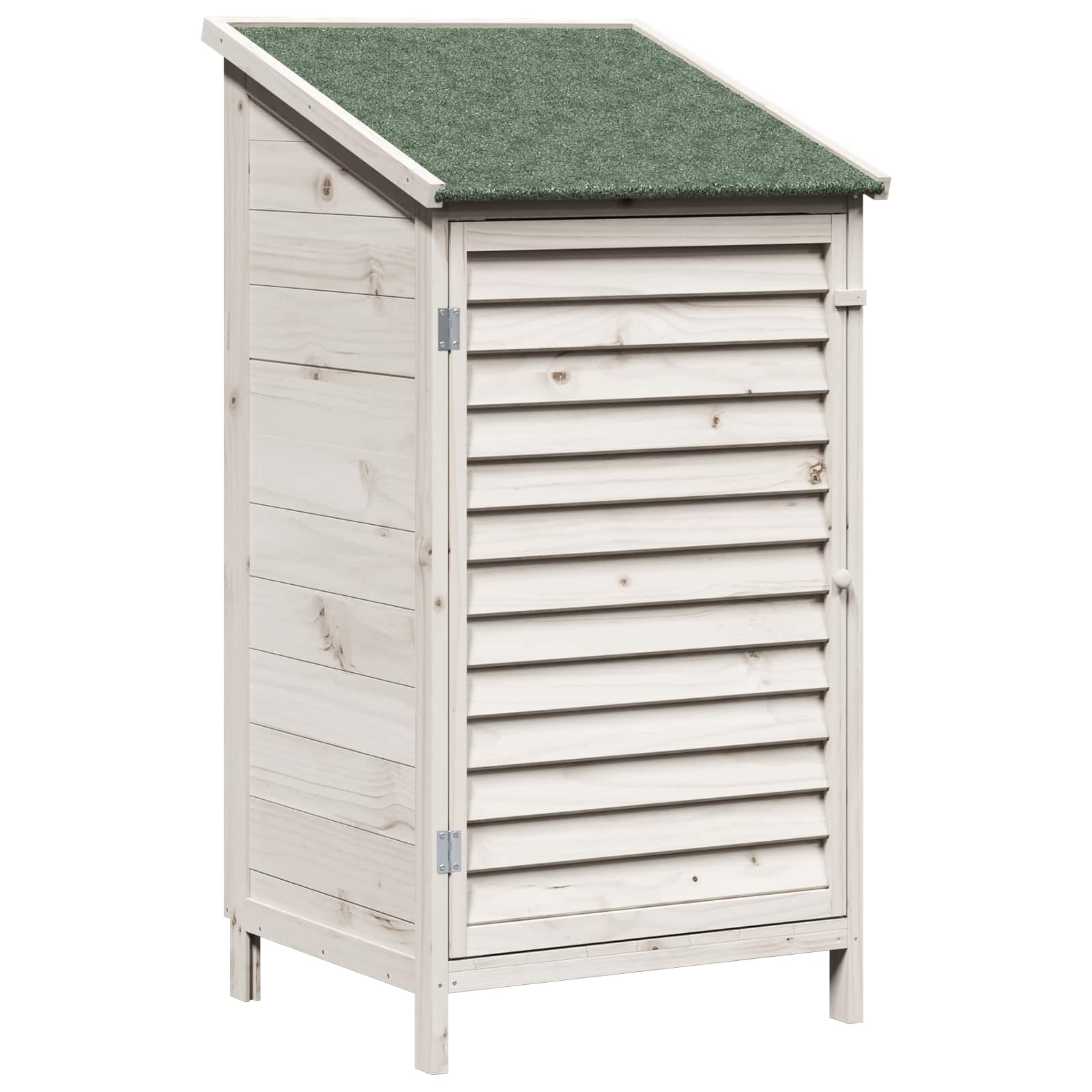 Gartenschuppen Weiß 59 x 56 x 113,5 cm Massivholz aus Fichte