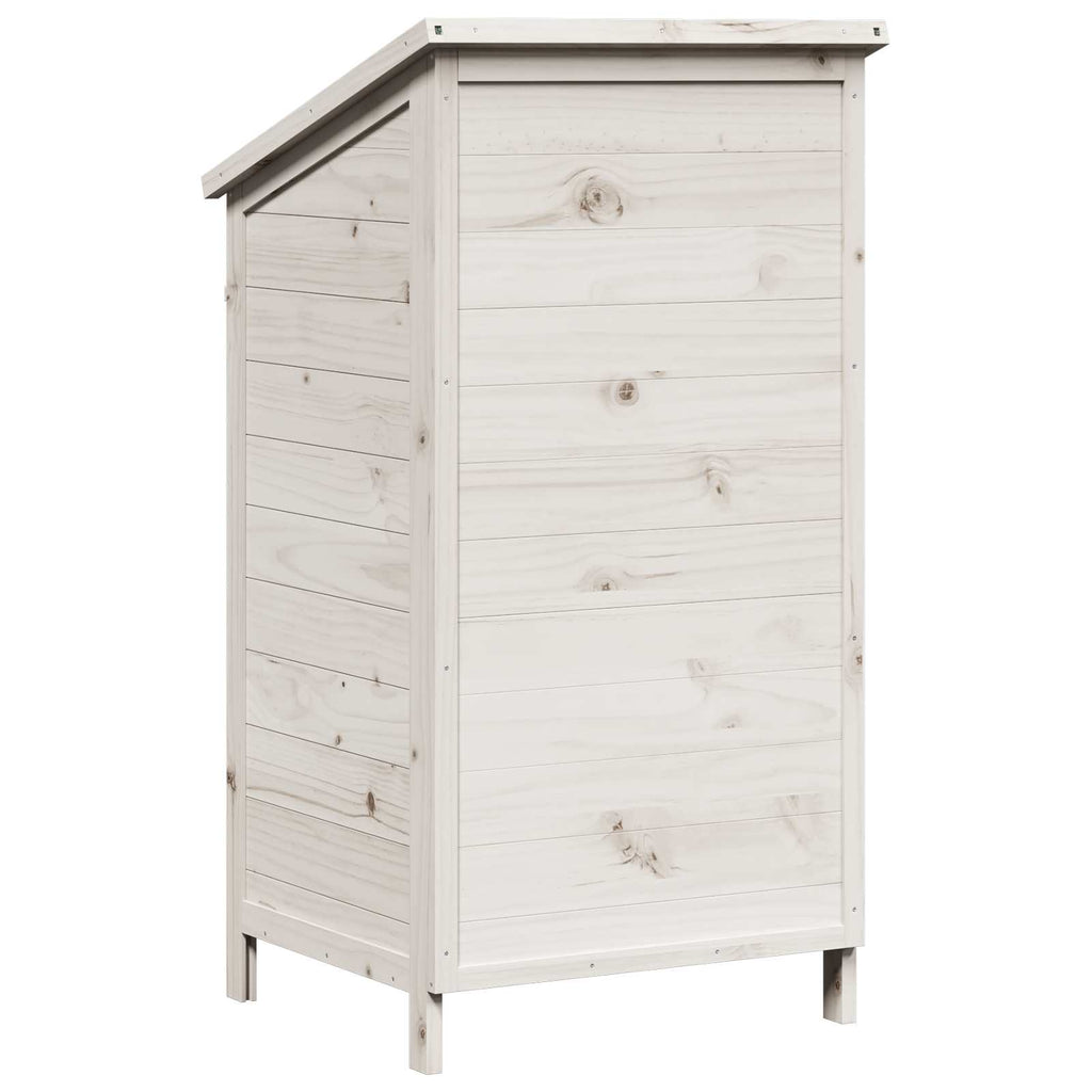 Gartenschuppen Weiß 59 x 56 x 113,5 cm Massivholz aus Fichte