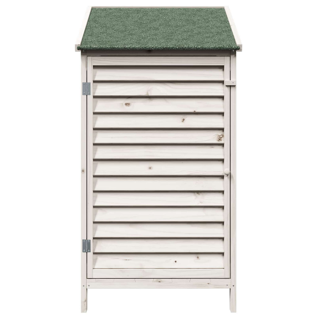 Gartenschuppen Weiß 59 x 56 x 113,5 cm Massivholz aus Fichte