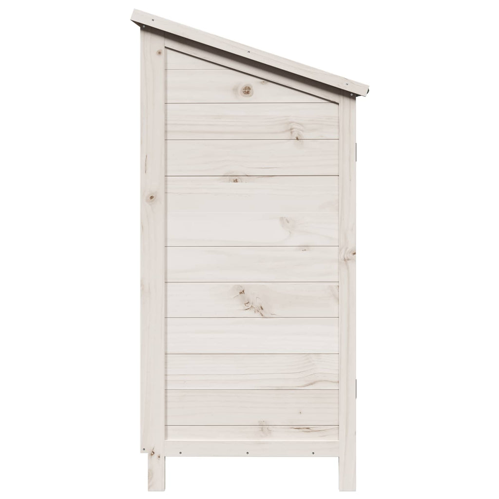 Gartenschuppen Weiß 59 x 56 x 113,5 cm Massivholz aus Fichte