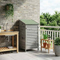 Gartenschuppen Grau 59 x 56 x 113,5 cm Massivholz aus Fichte