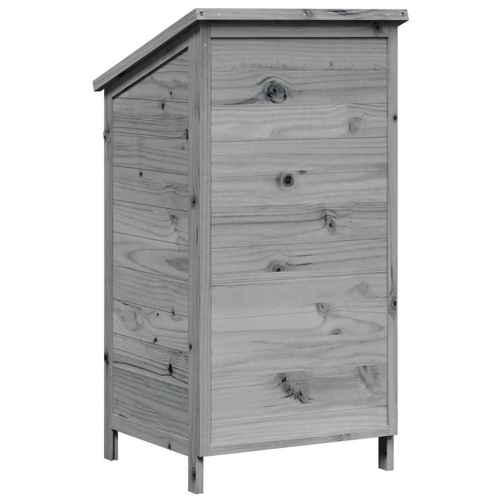Gartenschuppen Grau 59 x 56 x 113,5 cm Massivholz aus Fichte