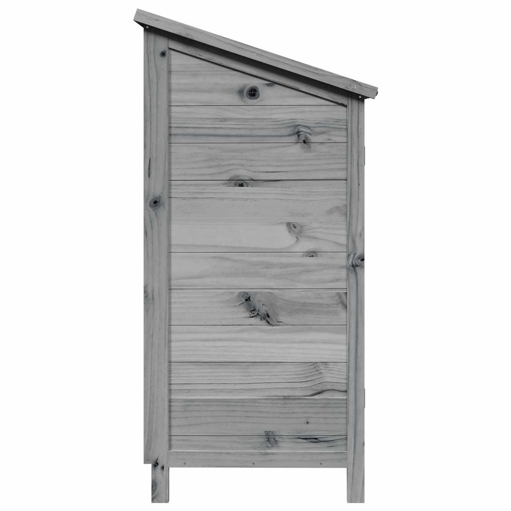 Gartenschuppen Grau 59 x 56 x 113,5 cm Massivholz aus Fichte