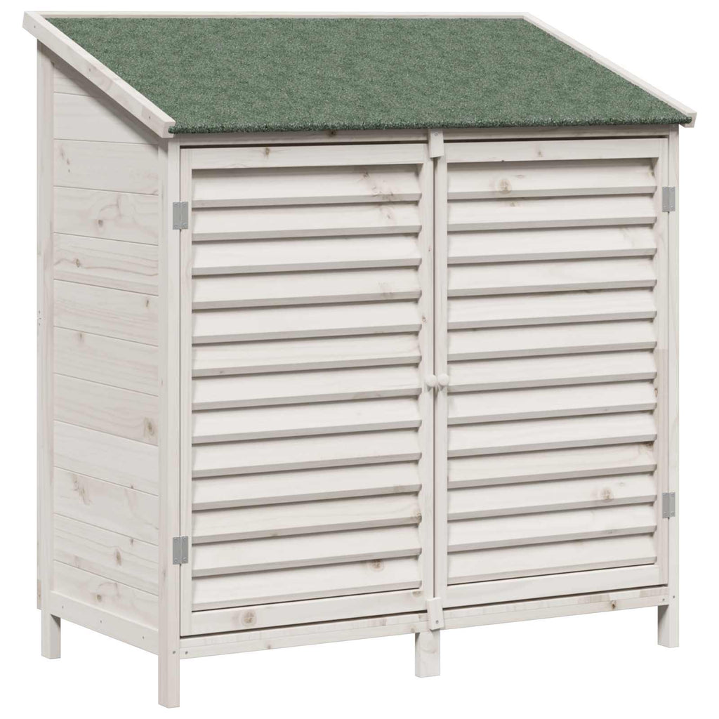 Gartenschuppen Weiß 106 x 56 x 113,5 cm Massivholz aus Fichte