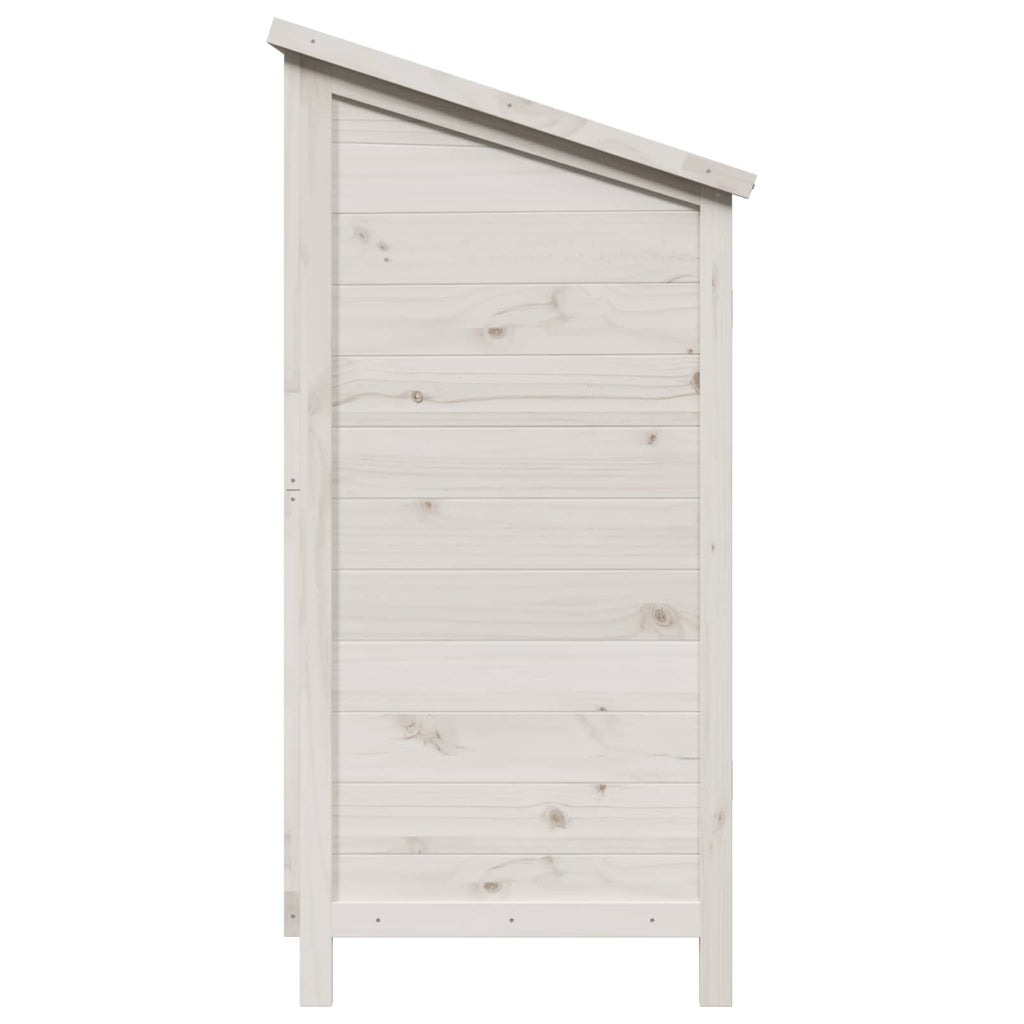 Gartenschuppen Weiß 106 x 56 x 113,5 cm Massivholz aus Fichte