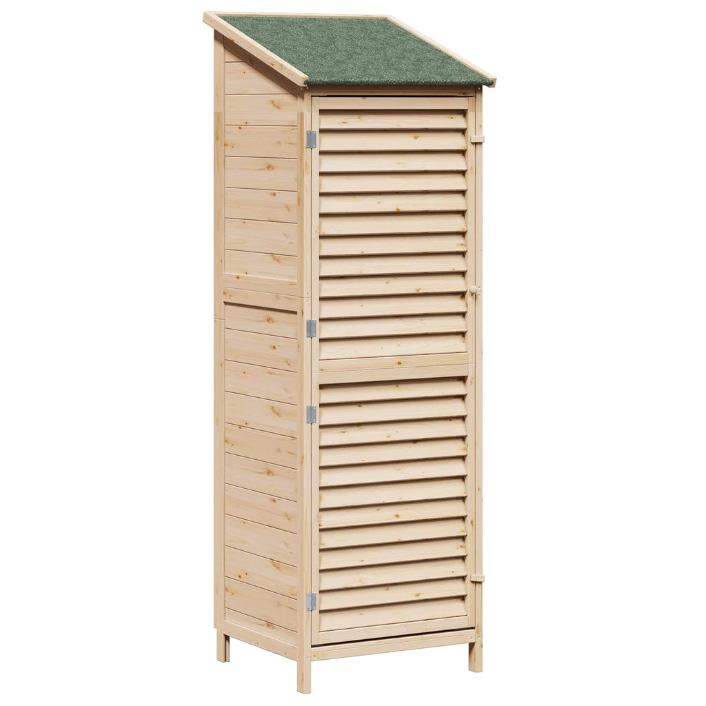 Gartenschuppen Natur 59 x 56 x 176 cm Massivholz aus Fichte