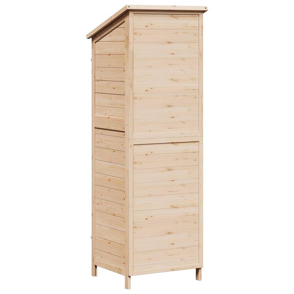 Gartenschuppen Natur 59 x 56 x 176 cm Massivholz aus Fichte