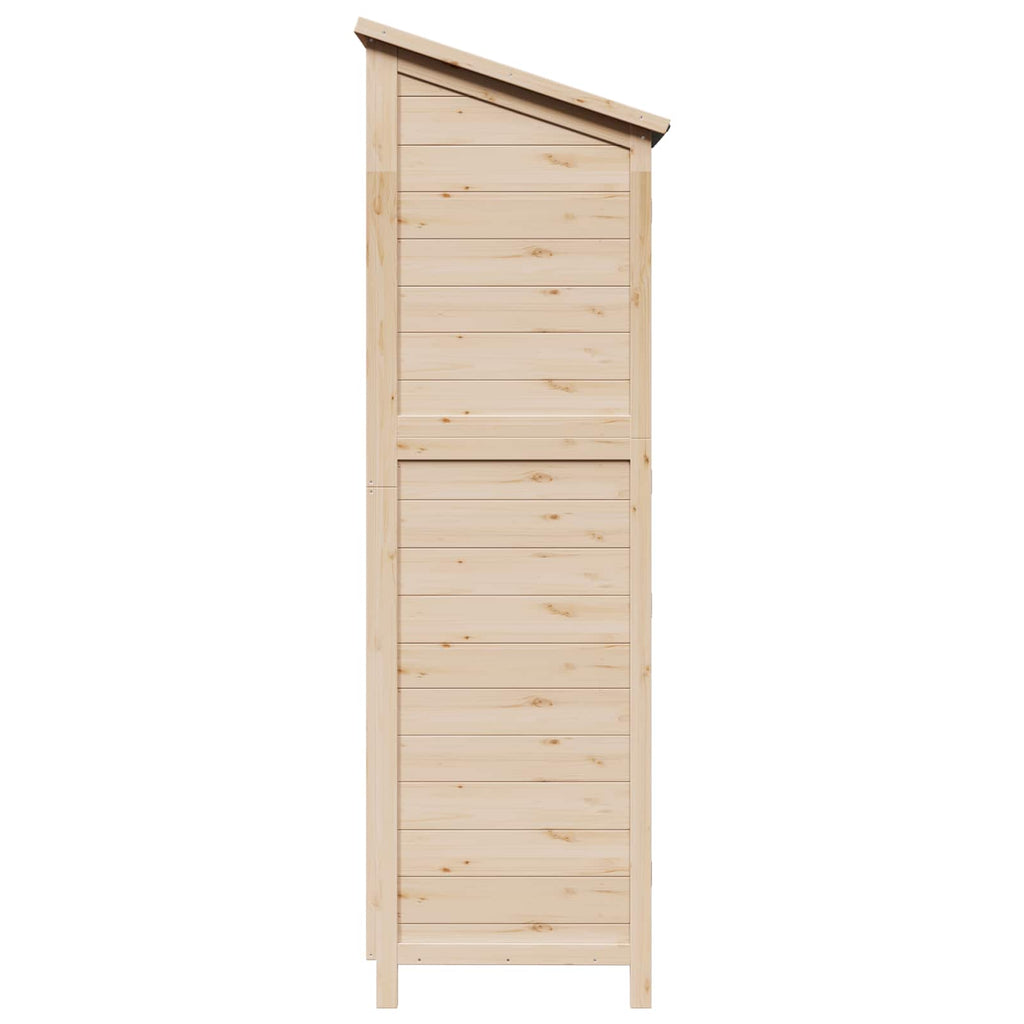 Gartenschuppen Natur 59 x 56 x 176 cm Massivholz aus Fichte