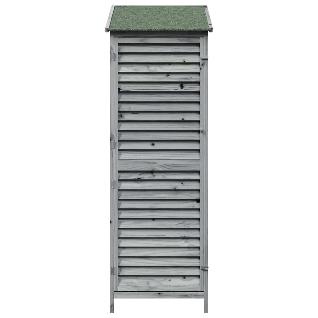 Gartenschuppen Grau 59 x 56 x 176 cm Massivholz aus Fichte