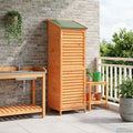 Gartenschuppen Braun 59 x 56 x 176 cm Massivholz aus Fichte