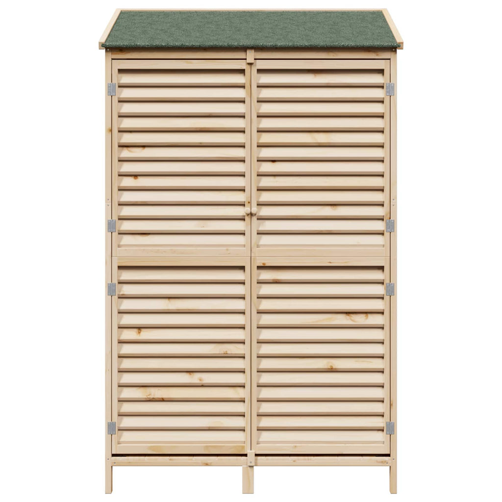 Gartenschuppen Natur 106 x 56 x 176,5 cm Massivholz aus Fichte
