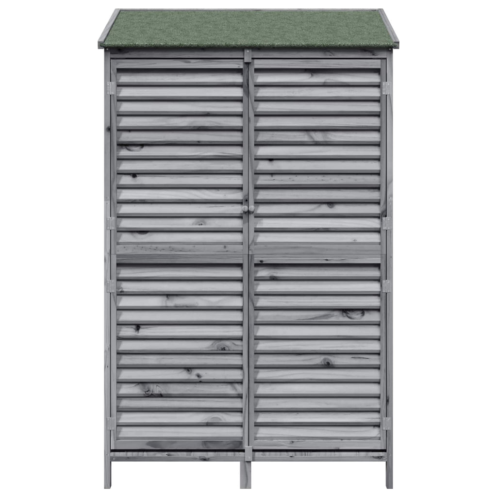 Gartenschuppen Grau 106 x 56 x 176,5 cm Massivholz aus Fichte