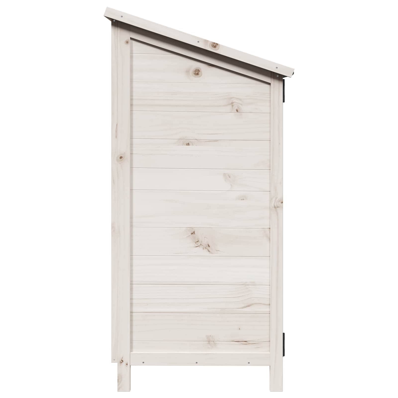 Gartenschuppen Weiß 59,5 x 56 x 113,5 cm Massivholz aus Fichte