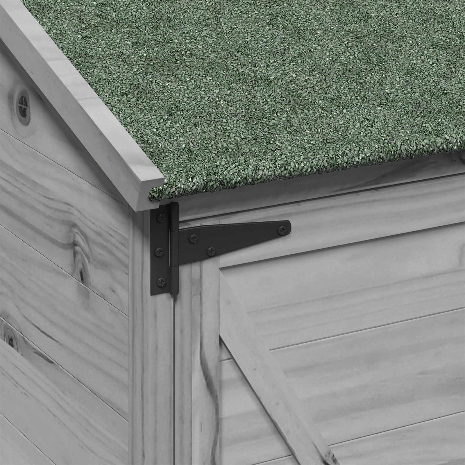 Gartenschuppen Grau 59,5 x 56 x 113,5 cm Massivholz aus Fichte