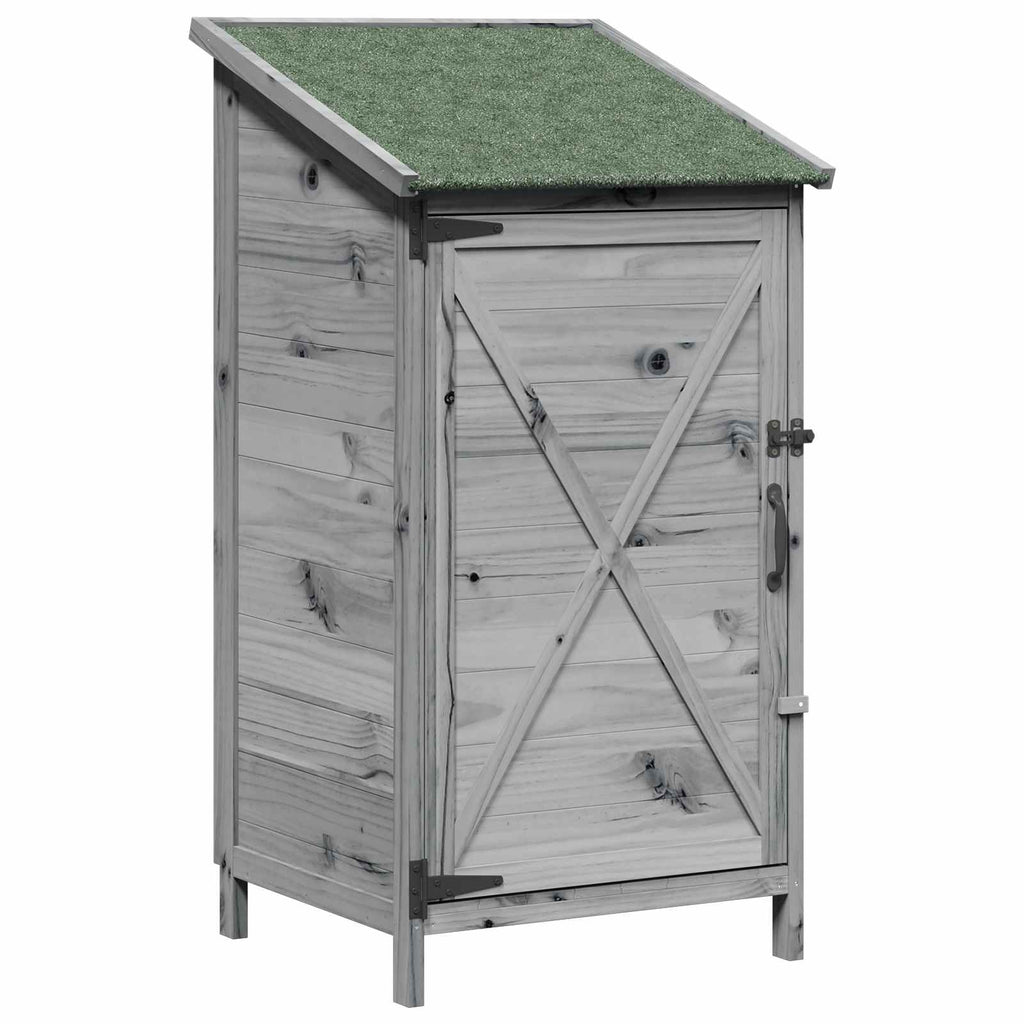 Gartenschuppen Grau 59,5 x 56 x 113,5 cm Massivholz aus Fichte