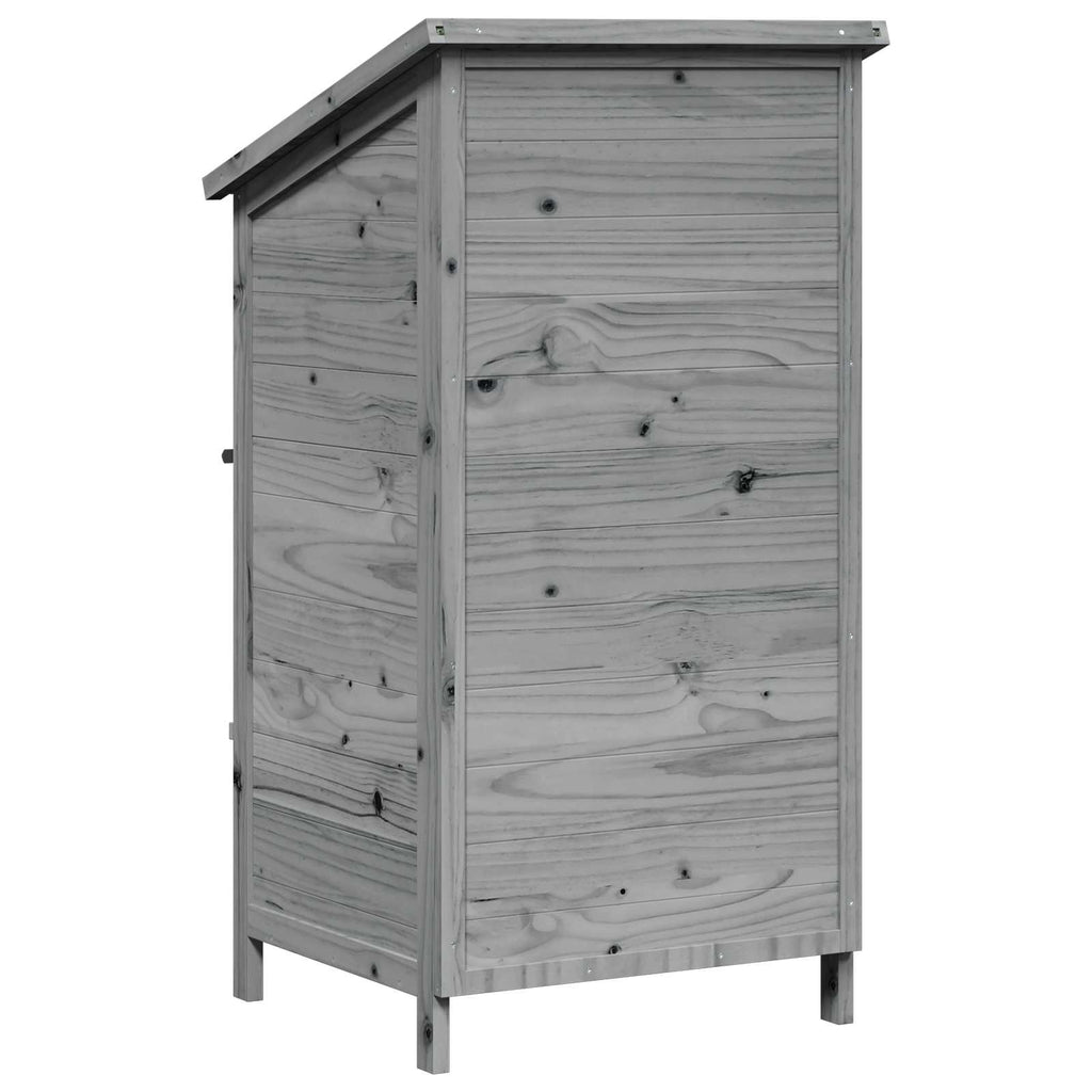 Gartenschuppen Grau 59,5 x 56 x 113,5 cm Massivholz aus Fichte
