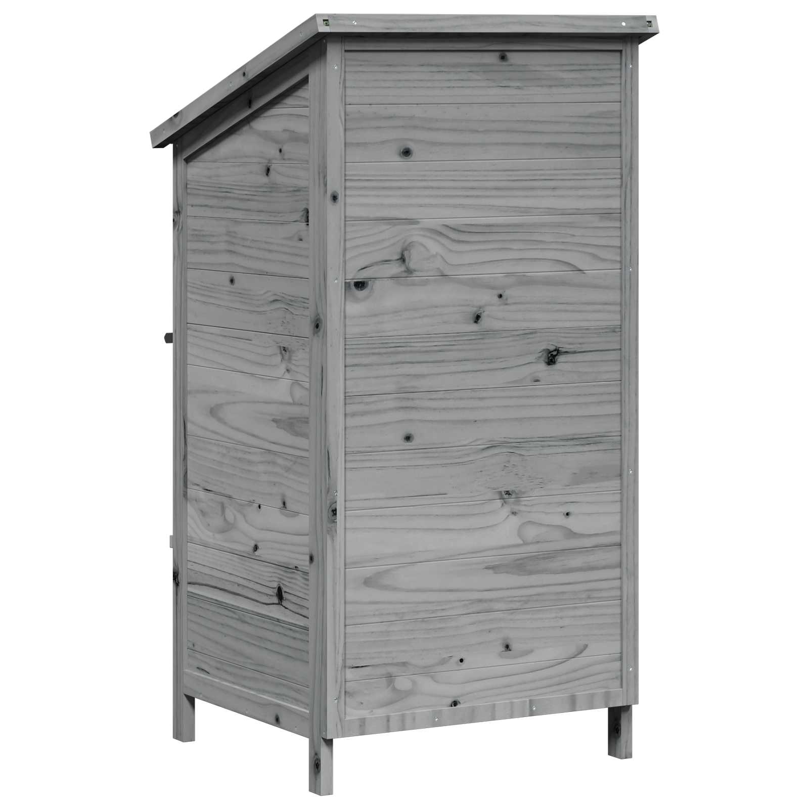 Gartenschuppen Grau 59,5 x 56 x 113,5 cm Massivholz aus Fichte