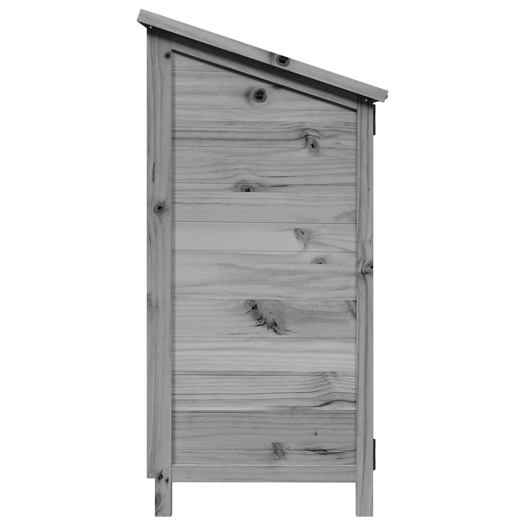 Gartenschuppen Grau 59,5 x 56 x 113,5 cm Massivholz aus Fichte