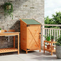 Gartenschuppen Braun 59,5 x 56 x 113,5 cm Massivholz aus Fichte