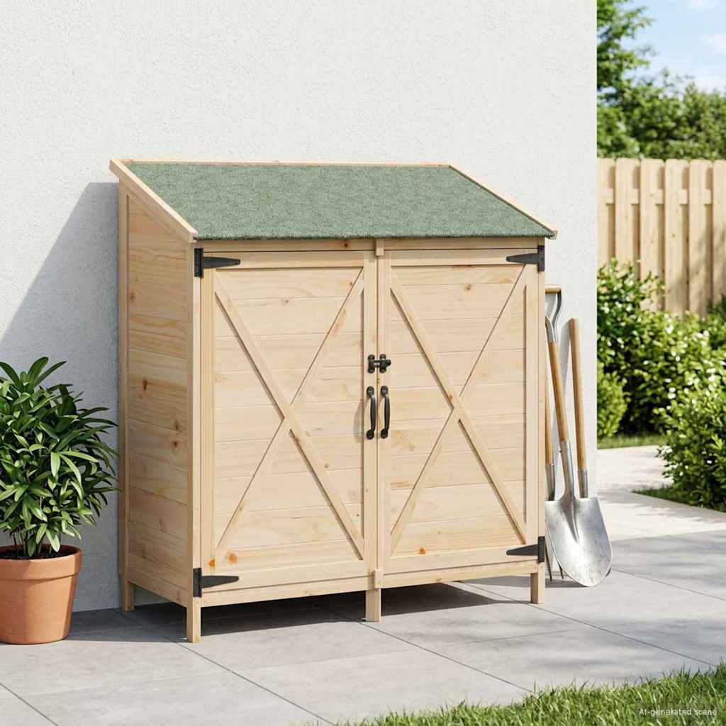 Gartenschuppen Natur 106 x 56 x 113,5 cm Massivholz aus Fichte