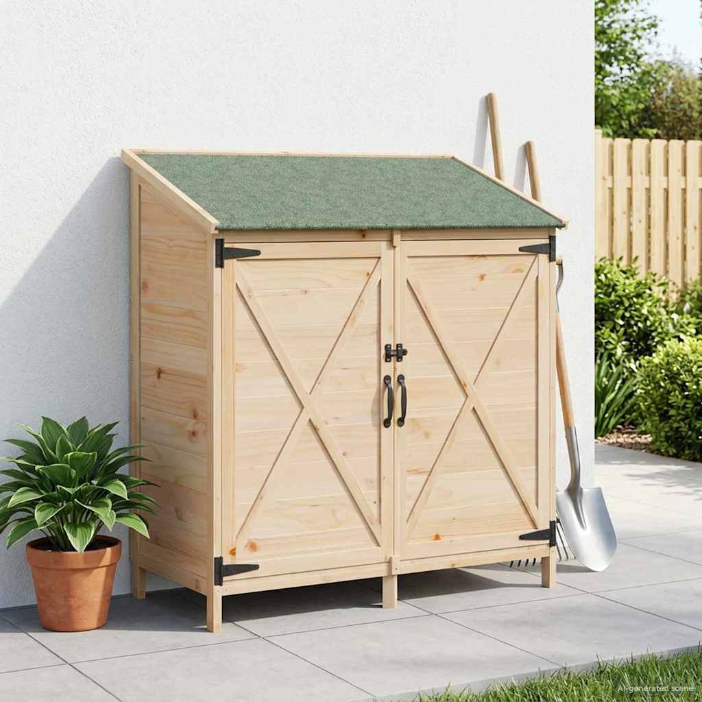 Gartenschuppen Natur 106 x 56 x 113,5 cm Massivholz aus Fichte