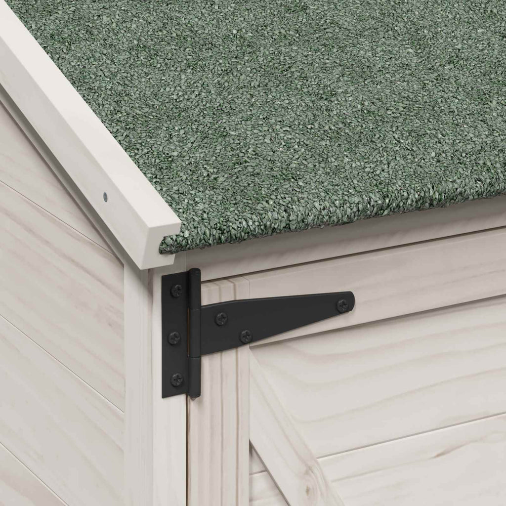 Gartenschuppen Weiß 106 x 56 x 113,5 cm Massivholz aus Fichte