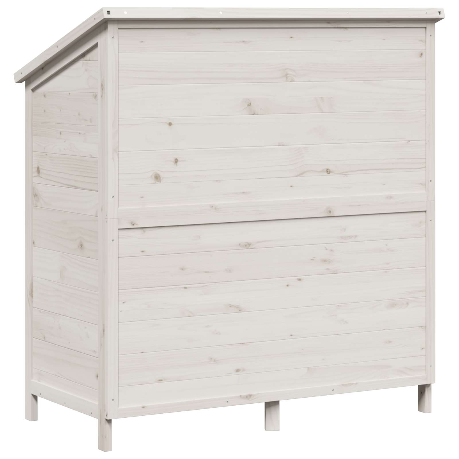 Gartenschuppen Weiß 106 x 56 x 113,5 cm Massivholz aus Fichte