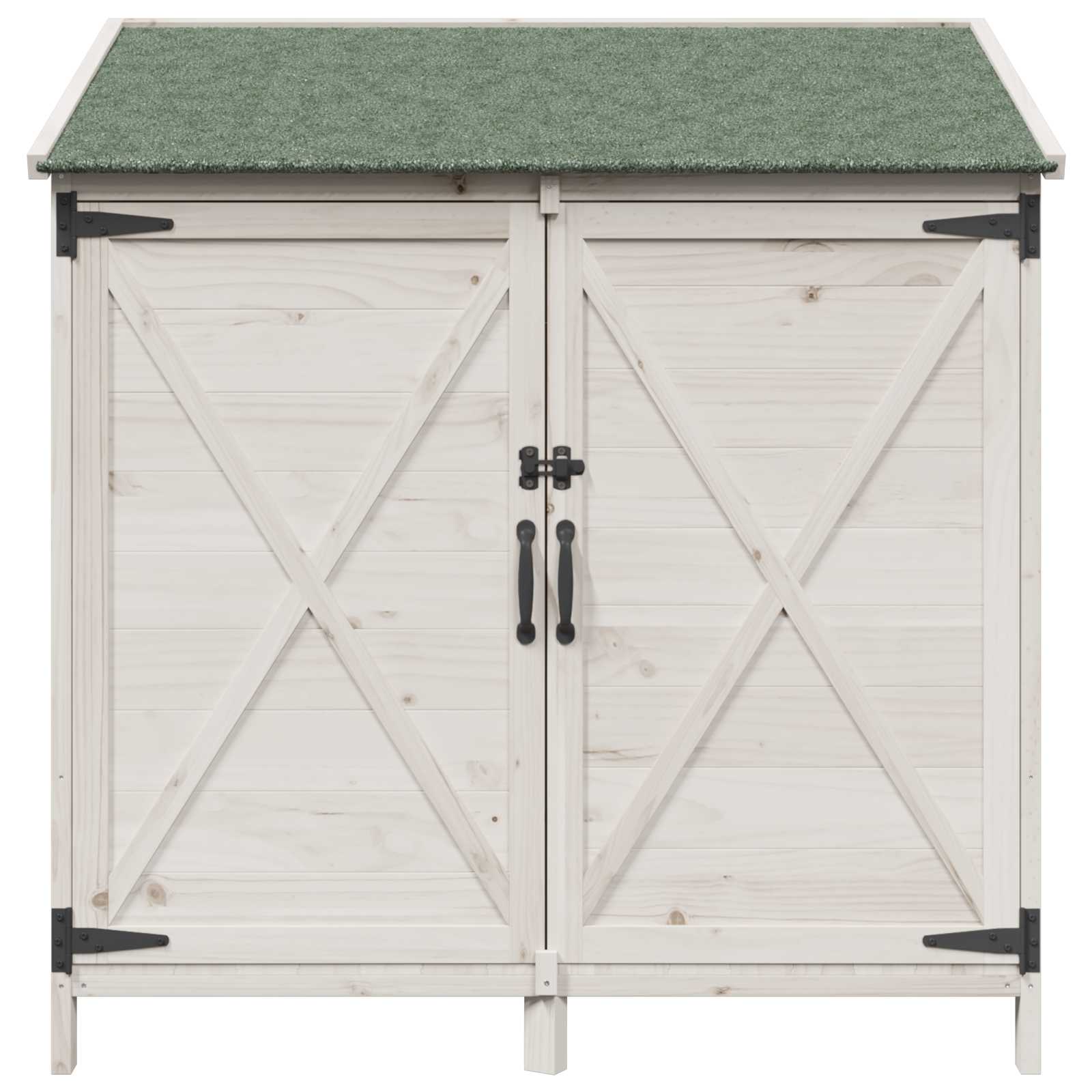 Gartenschuppen Weiß 106 x 56 x 113,5 cm Massivholz aus Fichte