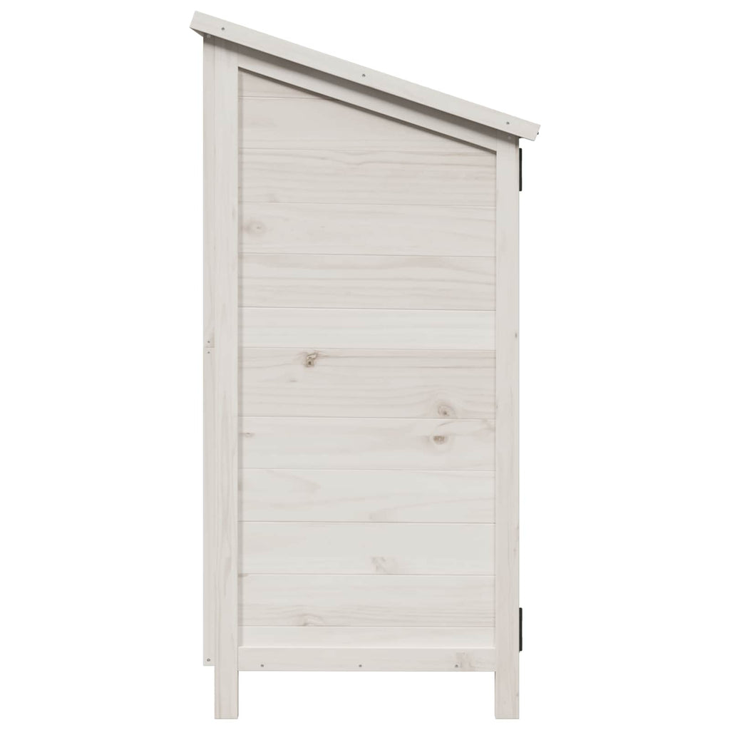 Gartenschuppen Weiß 106 x 56 x 113,5 cm Massivholz aus Fichte