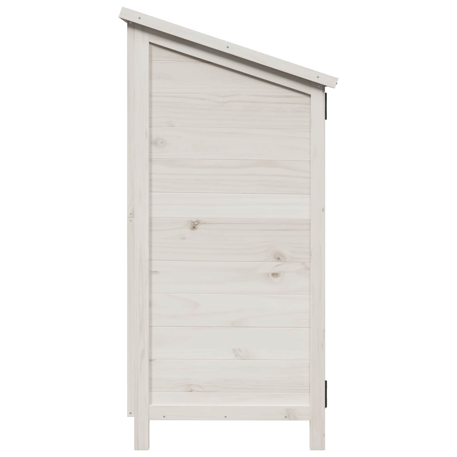 Gartenschuppen Weiß 106 x 56 x 113,5 cm Massivholz aus Fichte