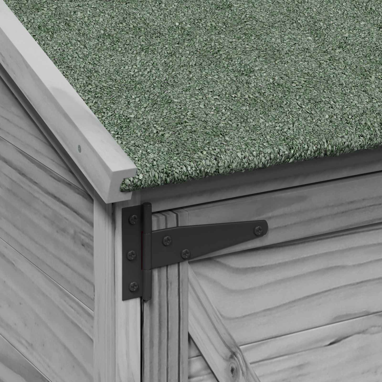 Gartenschuppen Grau 106 x 56 x 113,5 cm Massivholz aus Fichte