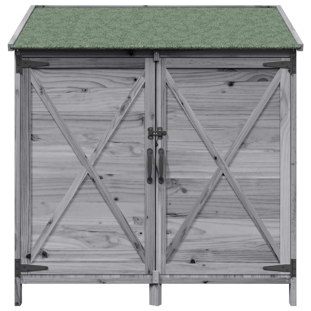 Gartenschuppen Grau 106 x 56 x 113,5 cm Massivholz aus Fichte