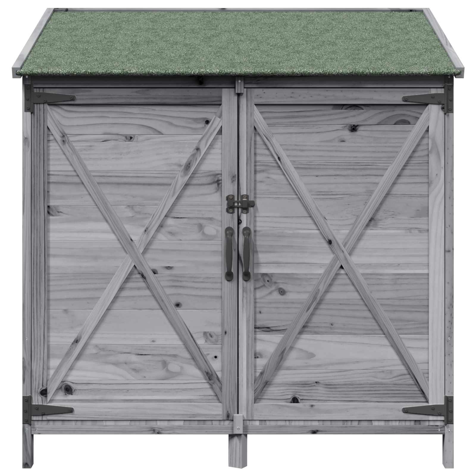 Gartenschuppen Grau 106 x 56 x 113,5 cm Massivholz aus Fichte