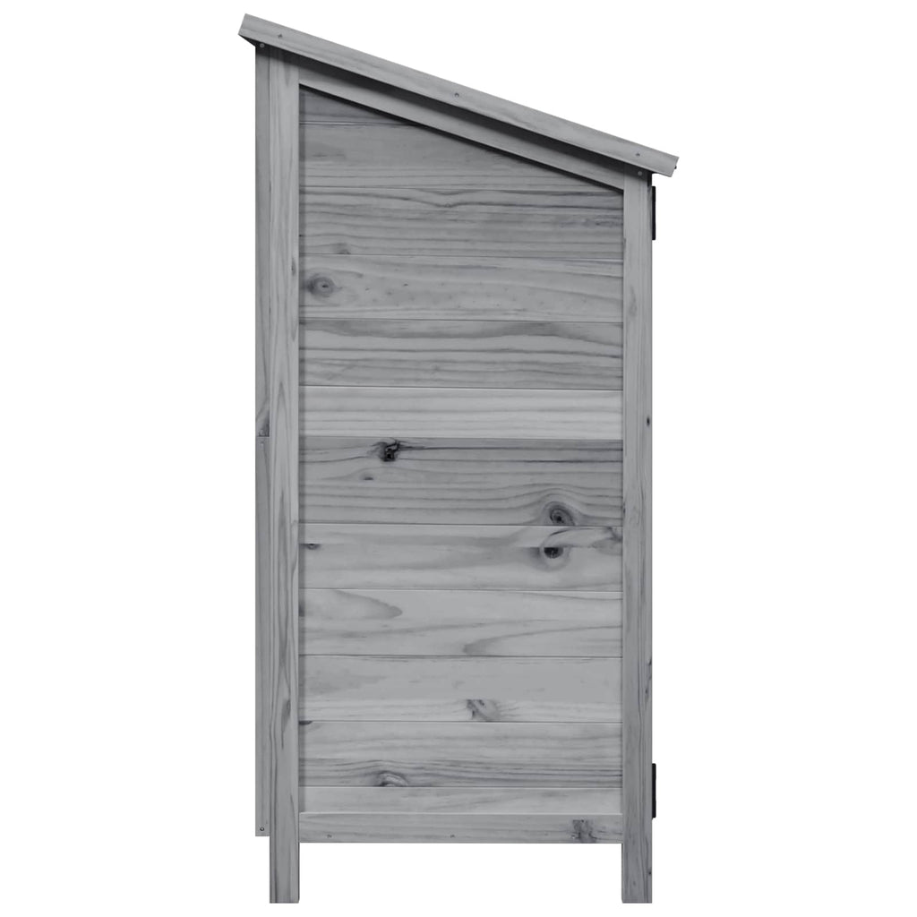 Gartenschuppen Grau 106 x 56 x 113,5 cm Massivholz aus Fichte