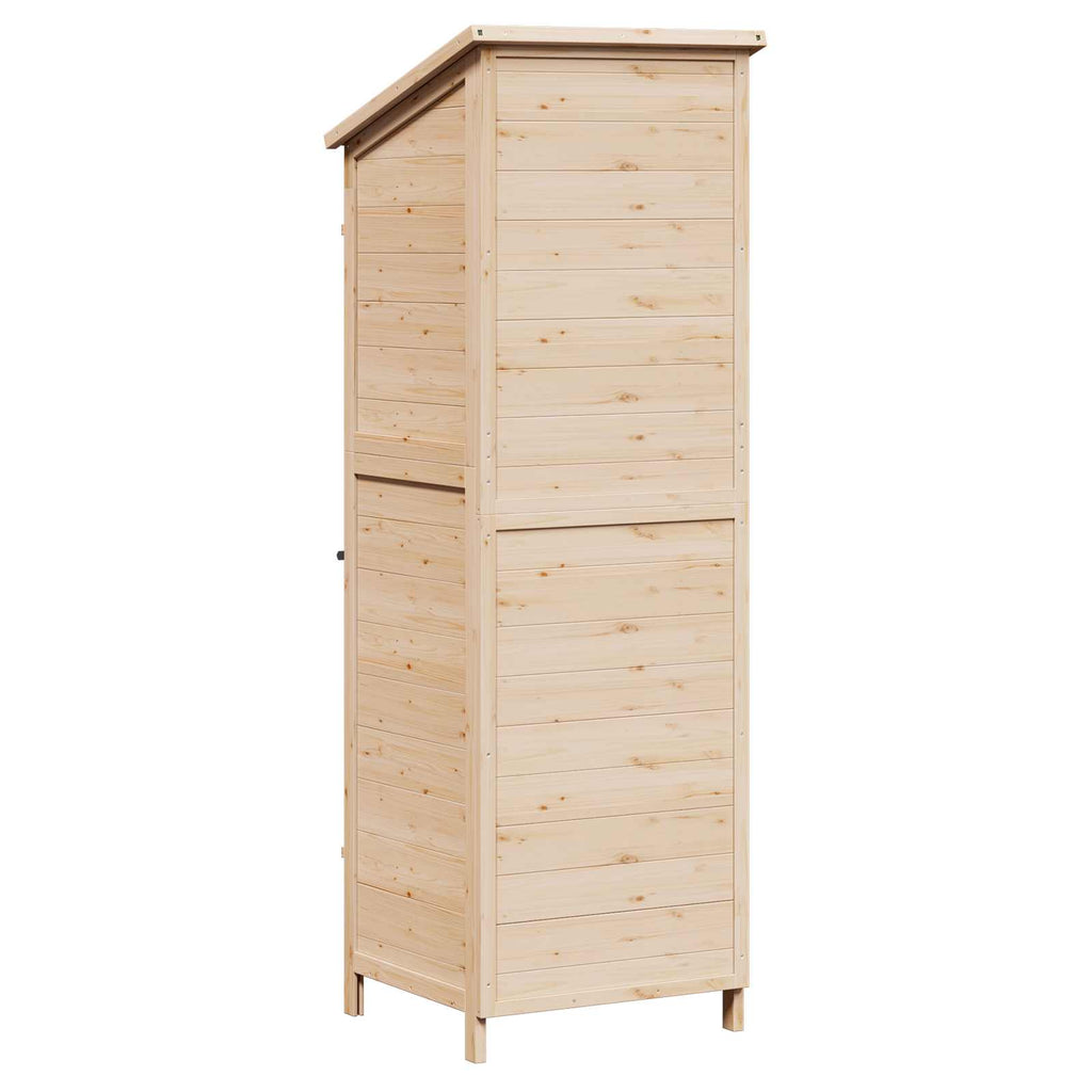 Gartenschuppen Natur 59,5 x 56 x 176,5 cm Massivholz aus Fichte
