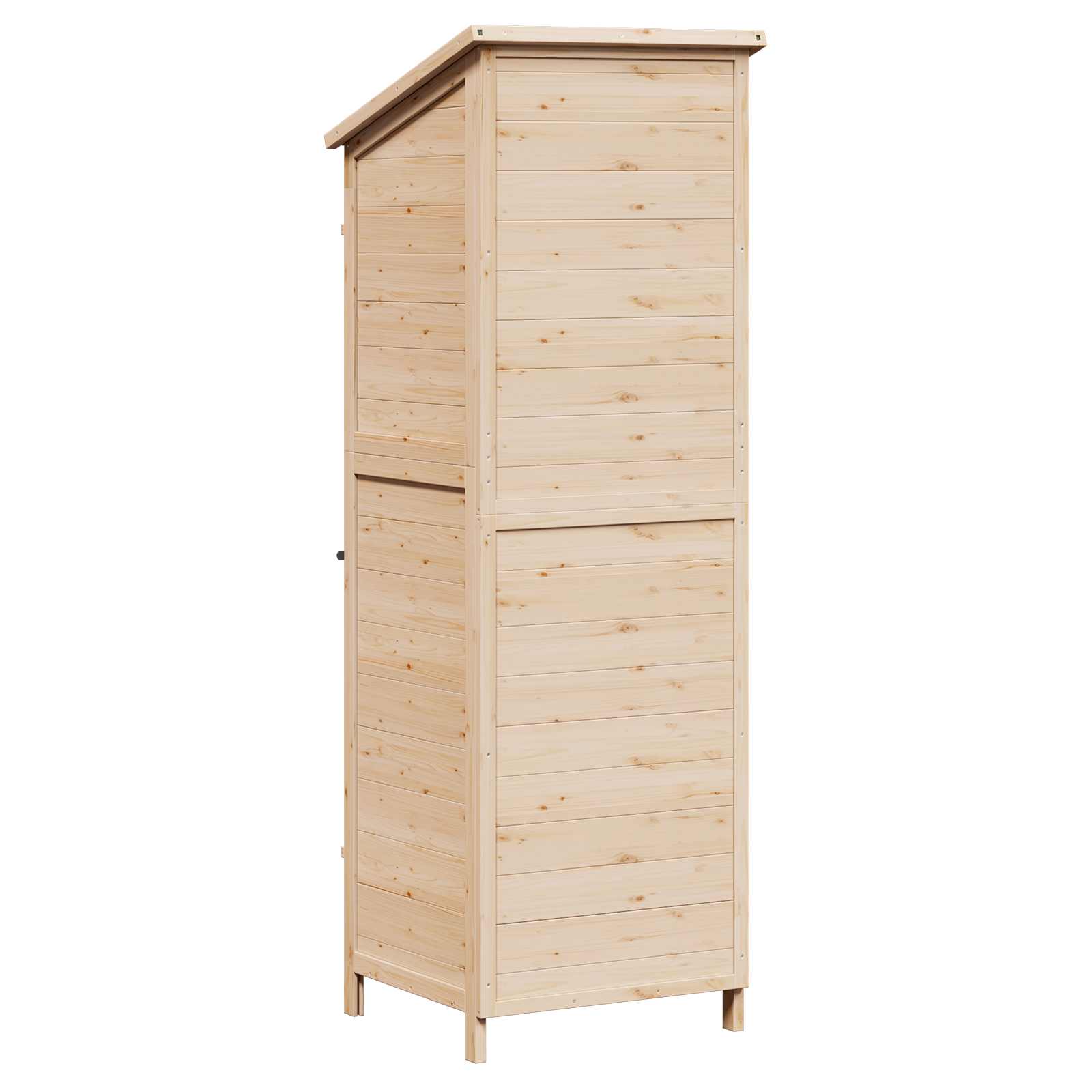 Gartenschuppen Natur 59,5 x 56 x 176,5 cm Massivholz aus Fichte