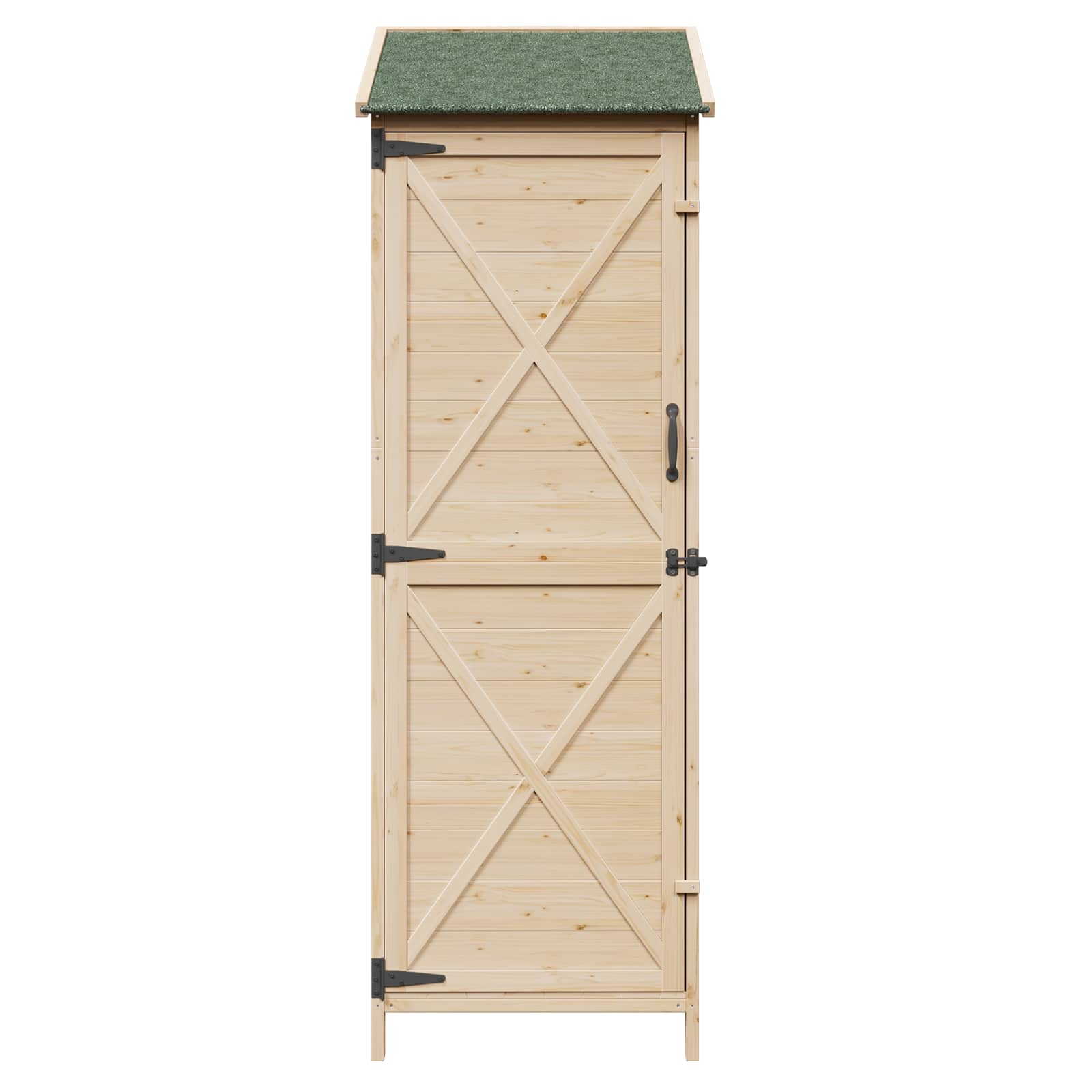 Gartenschuppen Natur 59,5 x 56 x 176,5 cm Massivholz aus Fichte