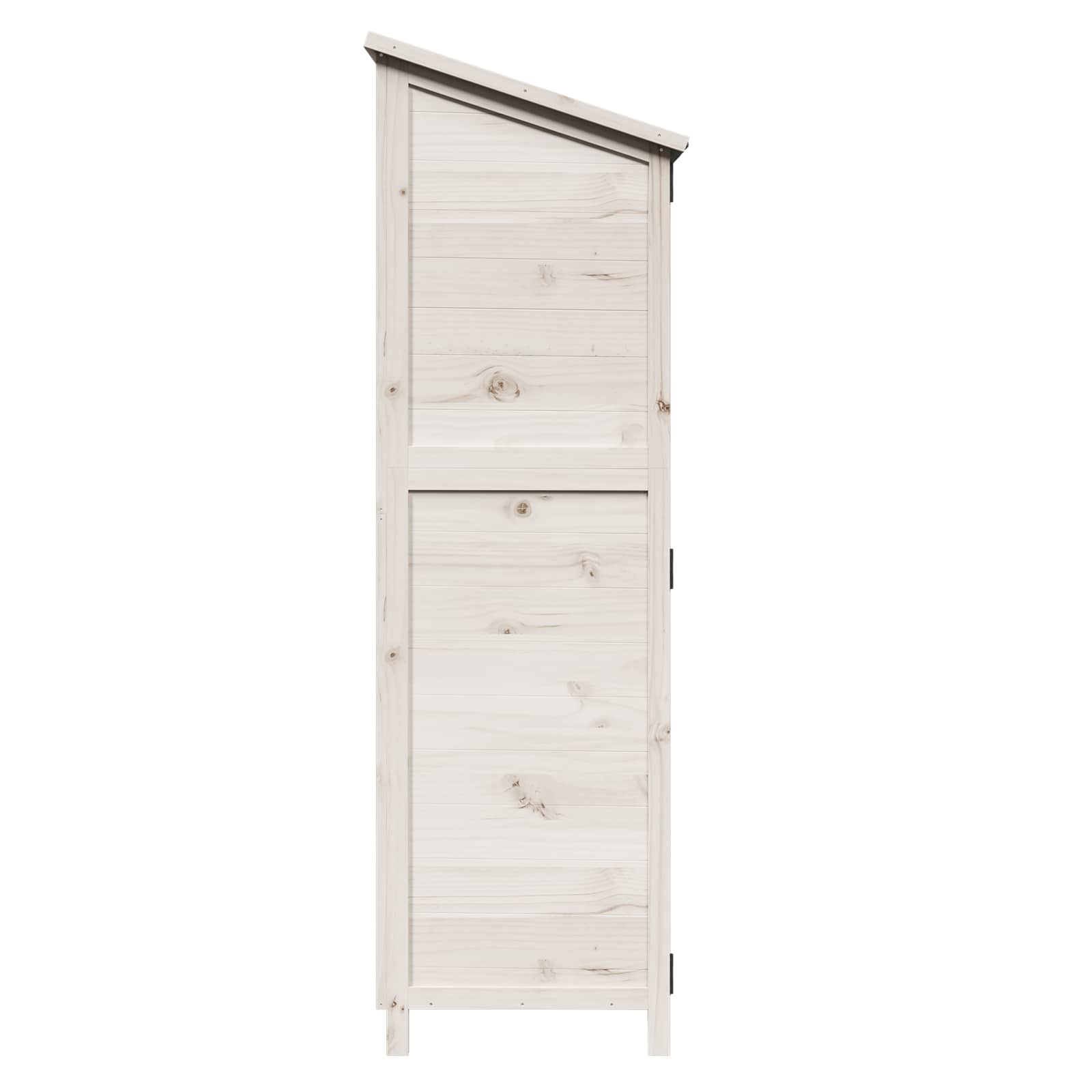 Gartenschuppen Weiß 59,5 x 56 x 176,5 cm Massivholz aus Fichte