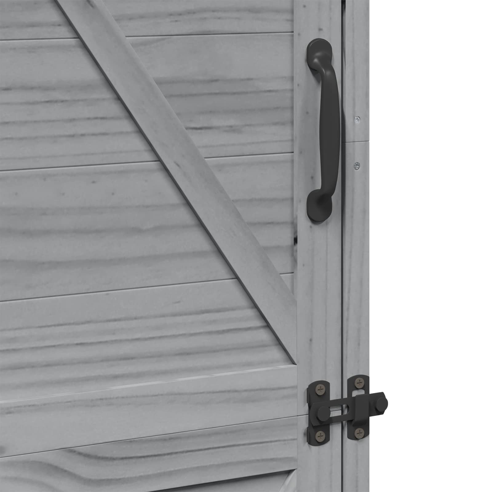 Gartenschuppen Grau 59,5 x 56 x 176,5 cm Massivholz aus Fichte