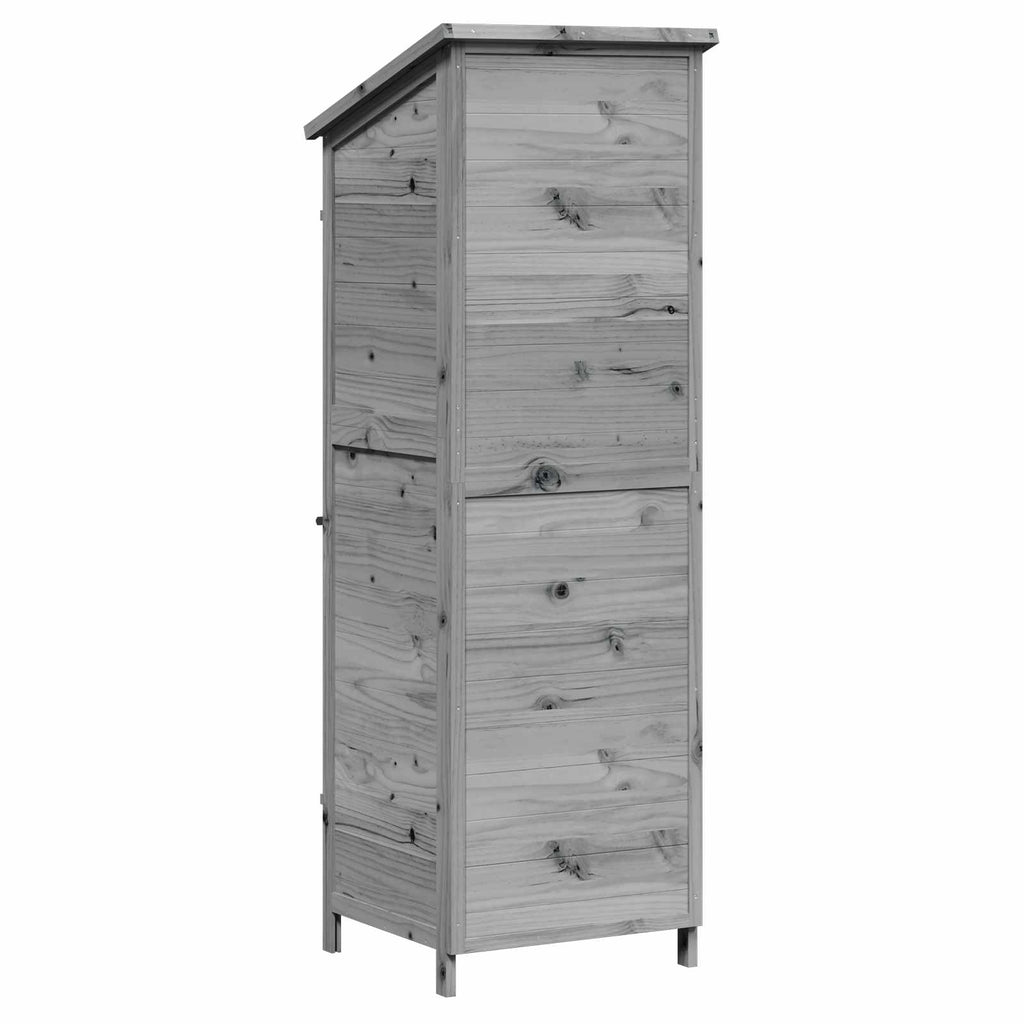 Gartenschuppen Grau 59,5 x 56 x 176,5 cm Massivholz aus Fichte